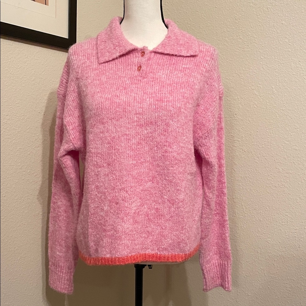 Stitches & Stripes Sweater  Pink and Orange . New With Tags